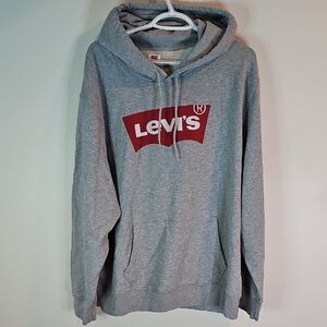 Levi's XXL Gray Hoodie with Red Logo